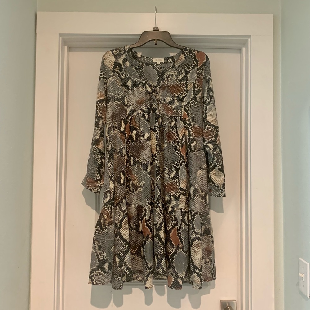 Velzera Snake Print Babydoll Dress.    Size -Small